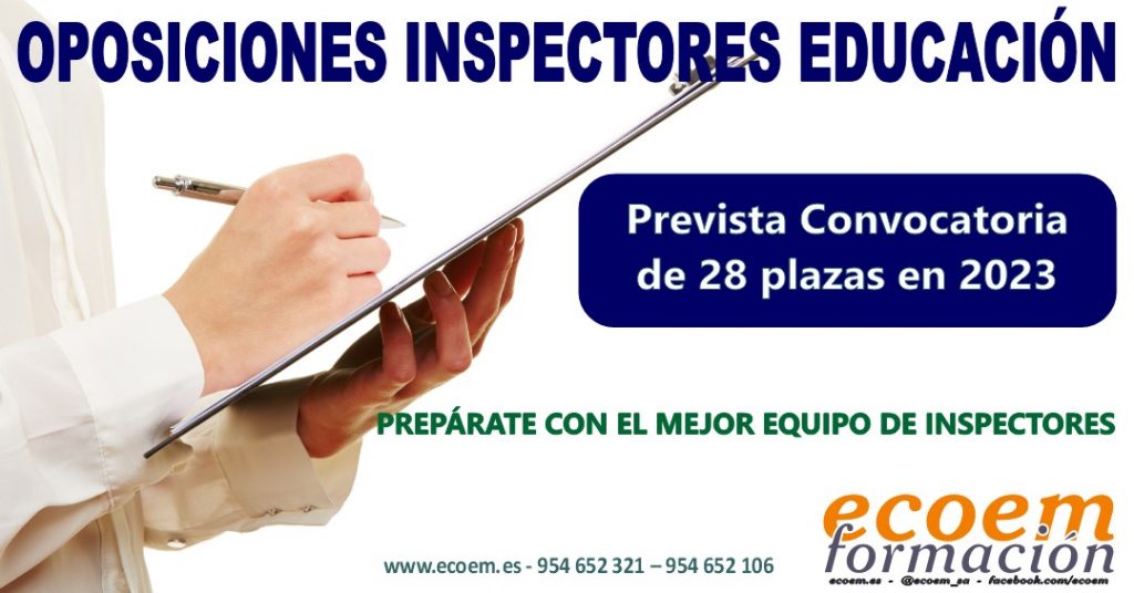 Convocatoria Oposiciones Inspectores de Educación 2023
