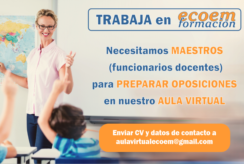 Buscamos MAESTROS para preparar opositores en nuestra Aula Virtual